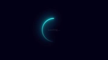 glowing loading circle loop animation video