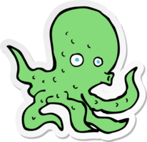 sticker of a cartoon octopus png