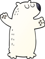 cartoon doodle polar bear png