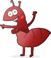 hand drawn cartoon ant png