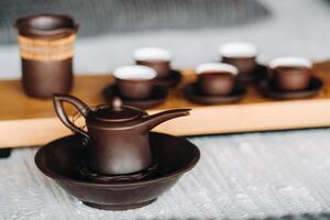 Preparing for a tea ceremony with a large company photo
