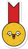 Aufkleber einer niedlichen Cartoon-Goldmedaille png