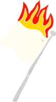 cartoon burning white flag png