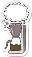 Aufkleber einer Cartoon-Kaffeemaschine png