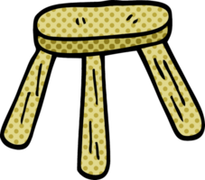 cartoon doodle of a wooden stool png