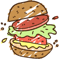 Burger Chalk Drawing png