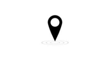 GPS location pointer animated and locator icon ,on the white background video