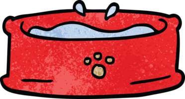 cartoon doodle pet bowl png