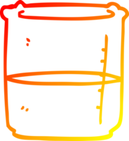 warm gradient line drawing cartoon beaker of blood png