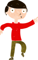 menino de desenho animado apontando png