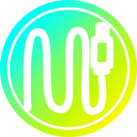 elektrisch Stecker kreisförmig Symbol mit cool Gradient Fertig png