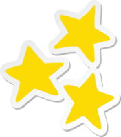 pegatina de una estrella de dibujos animados png