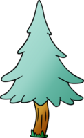 gradient cartoon doodle of woodland pine trees png