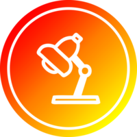 werklamp circulair in hete gradiënt spectrum png