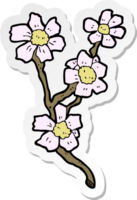 pegatina de una caricatura de flores png