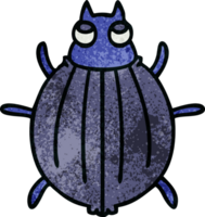 quirky hand drawn cartoon beetle png