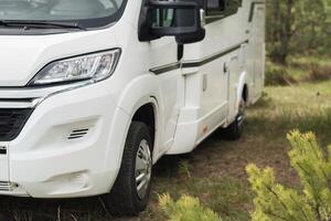 a vacation trip in a motorhome, a rest in a van photo