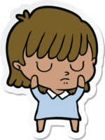 sticker of a cartoon woman png