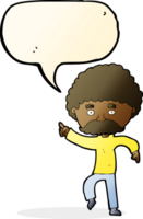 cartoon seventies style man disco dancing with speech bubble png