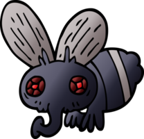 doodle de desenho animado de uma mosca png