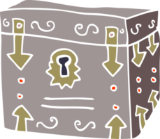 cartoon doodle magical chest png