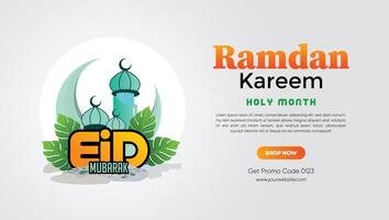 Islamic greeting ramadan kareem design background, template with beautiful lanterns and crescent vector