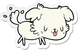 sticker of a cartoon dog png