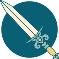 tattoo style icon of dagger png