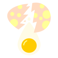 œuf fêlé au jaune png