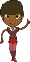 cartoon woman with idea png