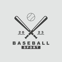 diseño de vector de logotipo de deporte de béisbol