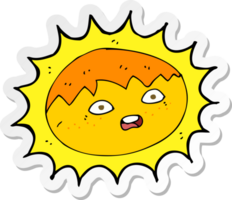 pegatina de un sol de dibujos animados png