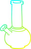 cold gradient line drawing cartoon bong png