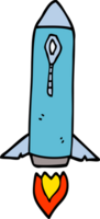 cartoon doodle space rocket png