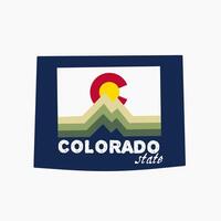 vector of colorado mountain in flat design perfect for print, etc