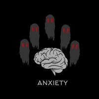 vector of anxiety illustration perfect for print, etc