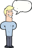 cartoon grinning man with speech bubble png