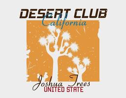 california desert club poster, joshua tree print graphic perfect for apparel design, etc vector