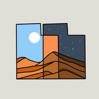 vector of utah desert perfect for print, apparel design, etc