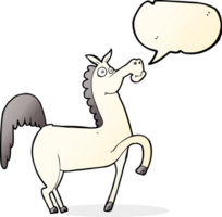 lustiges Cartoon-Pferd mit Sprechblase png