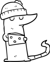 ladrão de rato de desenho animado com queijo png