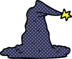 comic book style cartoon wizard hat png