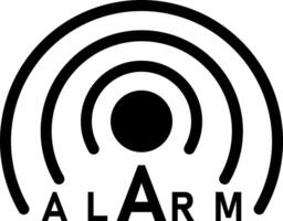 alarma logo diseño vector Arte