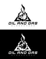 oil and gas industy logo design vector