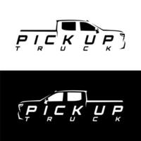 pick up truck logo design vector