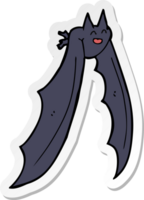 sticker of a cartoon flying bat png