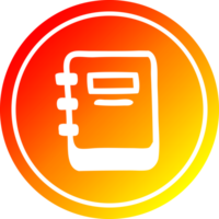 note book circular in hot gradient spectrum png