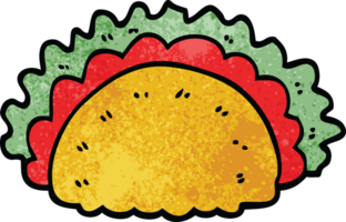 taco de garabato de dibujos animados png