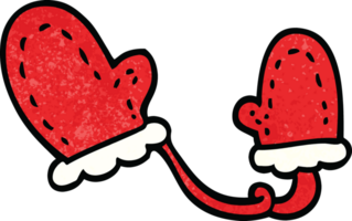 cartoon doodle mittens png