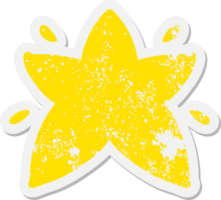 shining star shape grunge sticker png